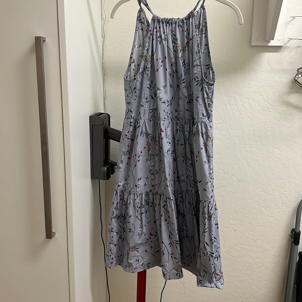 Blue floral dress